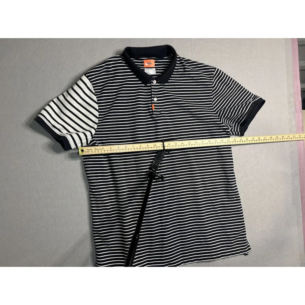 Nike Dri-FIT The Nike Polo Striped Men's XL Black/White